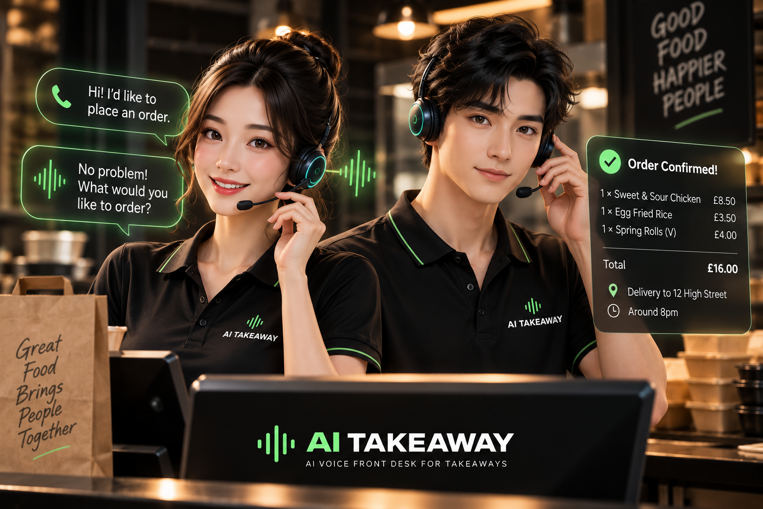 AI Takeaway 智能外卖语音看台